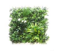 ZiStarlilife Paneles de pared de plantas artificiales de flores vivas, 50 x 50 cm, paneles de seto de hojas artificiales, telón de fondo, pared de césped verde para decoración, valla de privacidad,