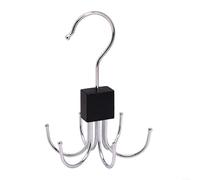 ZiStarlilife Paquete de 3 perchas giratorias de 360° de acero inoxidable de 6 puntas, organizador de armario que ahorra espacio para colgar ropa, sombreros, bufandas, cinturones en el dormitorio