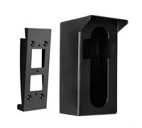 ZiStarlilife Soporte de timbre de video con cubierta de lluvia y ala, soporte ajustable para timbre de puerta, resistente protector contra la intemperie ABS para seguridad al aire libre, fácil de