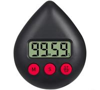 ZiStarlilife Temporizador electrónico creativo de gota de agua, temporizador de estudio magnético de 99 minutos con ventosa, gestor de tiempo ABS portátil para estudiantes, niños, cocina, oficina