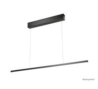 Zito LED, luminaria, longitud 1200 mm, 17 W, color acero inoxidable