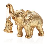 ZJ Whoest, Estatua de Elefante La decoración de Elefante de Oro trae Buena Suerte, Salud, Fuerza. Regalos de Elefante para Mujeres, Regalos para mamá. Decoraciones.
