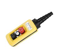 ZJchao Polipasto Dewin de Controlador de Interruptor de Botón Pulsador de Polipasto de Cadena de GrúA - ABS con Función de Parada de Emergencia para Elevación Segura - 500 V, 5 A, Clasificación IP54,