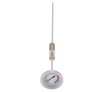 ZJchao Termómetro de Freír de Acero Inoxidable con Clip para Olla, 32-536℉, Sonda Larga para Cocinar, Freír Pavo, Pollo, Aceite