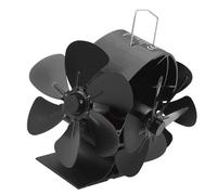 ZJchao Ventilador Térmico para Estufa, 3 Cabezales 18 Aspas con Giro de 270 Grados y Cubierta Protectora, para Chimenea de Leña