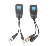 ZJchao Video Balun, Accesorios para Cámaras de Seguridad 1 par de Conector de Cámara CCTV Coaxial Pasivo HD con Transceptor BNC Video Power Balun a Conector RJ45 para Cámara de Vigilancia de Seguridad
