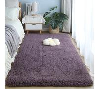 ZJEQZH Alfombras De Habitación Suaves y Mullidas, Pie De Cama Lavable Antideslizante De Pelo, para Dormitorio Matrimonio/Infantil/Juvenil y Salón(Gray Purple,60x120 cm)