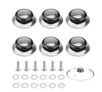 ZJRung 6 Piezas de Pomos para Olla Perillas Pomo Recambio Tapadera de Acero Inoxidable Pomo para Tapa de Cocina con Tornillos Junta de Silicona para Cacerola Olla Tapas De Caldera