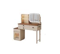 ZKALQECNF Espejo de Maquillaje Giratorio con gabinete Almacenamiento tocador Luces Dormitorio