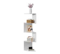 ZLLkeji Estantes de Esquina Montados en la Pared Estantería Esquinera de 5 Niveles Estantes Esquineros Flotantes Ahorro de Espacio con Fácil Instalación - Soporta Libros, Altavoces y Decoració