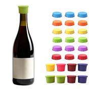 Zlokdraxy 26 tapas silicona reutilizables para vino/cerveza/vidrio | 26 tapas 8 vino + 18 cerveza, silicona sin BPA, sello hermético, lavavajillas, reutilizables, fáciles de usar