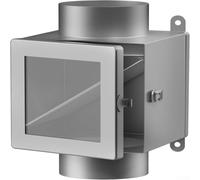 ZMdooreasy Colector de pelusas de ventilación de acero inoxidable con caja de filtro de malla de doble capa, trampa de calidad del aire resistente al calor para lavandería doméstica, kit de fácil
