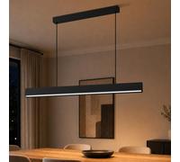 ZMH Lámpara colgante LED 106,7 cm lámpara comedor 34W regulable en altura isla cocina regulable con mando a distancia lámpara suspendida para salón