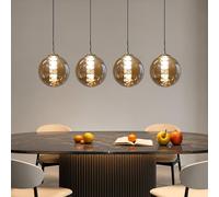 ZMH: Lámparas colgantes para comedor, con 4 luces, estilo jantar. Lámparas colgantes de cristal para sala de estar, dormitorio, cocina o pasillo