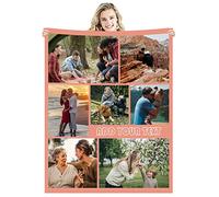 Zmkar Manta Personalizada con Foto Texto, Mantas Adulto bebé Personalizadas Regalos para Papá, Mamá, Niños, Amigos y Amantes, Navidad San Valentín Cumpleaños Regalo (130x200cm, 7 Fotos)