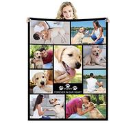 Zmkar Manta Personalizada con Foto Texto, Mantas Adulto bebé Personalizadas Regalos para Papá, Mamá, Niños, Amigos y Amantes, Navidad San Valentín Cumpleaños Regalo (80x120cm, 9 Fotos)
