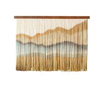 ZNKZJ Colgante de Pared Grande de macramé teñido por inmersión Tapiz de Arte de Pared de macramé Decoración de Pared Boho，Textil de Cuerda de algodón Tapices Teñidos A Mano,A_100x90cm