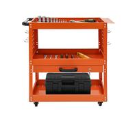 ZNLLQZN Carro de taller de 3 niveles con cajones - Carro de herramientas de montaje, carro de transporte, capacidad de carga aprox. 250 kg, carro multiusos para almacén, garaje y estudio, 81 x 35,66 x