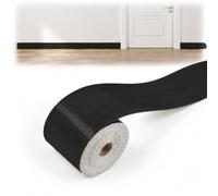 Zócalo blando autoadhesivo flexible, 10 cm x 5 m, color negro | Zócalo suave, 10 cm de ancho, autoadhesivo, multi función, molduras decorativas para cocina, puertas, ventanas, baños