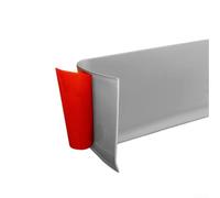 Zócalo de PVC, 3 metros de plástico blando zócalo flexible de pared autoadhesivo moldura de piso impermeable Protector de borde de pared Decoración blanca (gris)