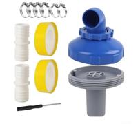 Zoegneer Boquilla de entrada de piscina giratoria de 360° para Intex de 32 mm y 38 mm, boquilla de válvula de aire para eliminación eficiente de desechos para piscinas de jardín