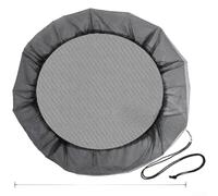 Zoegneer Contenedor de agua al aire libre Cubierta de malla 95cm Filtro de red de lluvia de jardín Pantalla protectora para tanque de agua Cubo Prevención de escombros Fibra de poliéster negro (negro)