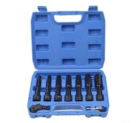 Zoegneer Juego de 1 2 cabezales de enchufe para llave de impacto, adaptador hexagonal, convertidor de llave inglesa, kit de 7 piezas con 2 adaptadores de tamaños 8, 10, 12, 13, 14, 17, 19 mm