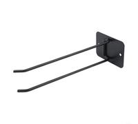Zoegneer Organizador de herramientas de jardín montado en la pared de trabajo Gancho de almacenamiento de doble punta para palas, rastrillos, escobas, cobertizo de garaje, capacidad de 22 kg, negro