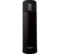 Zojirushi SM-KHE48 Taza de viaje de acero inoxidable, 480 ml, acero inoxidable, Negro, 6.7 x 6.7 x 23 cm