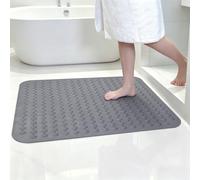 ZOKBOM Alfombrilla de ducha antideslizante, 80 x 80 cm, grande, gruesa, antideslizante, antideslizante, sin BPA (gris)