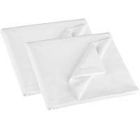 Zollner 2 sábanas encimeras, Cama 80, 150x260 cm, algodón, Blanca, Otras Medidas
