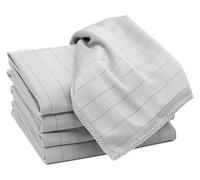 ZOLLNER Set de 5 paños para Limpiar y pulir Cristal, 40x60 cm, Microfibra, Gris