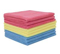 ZOLLNER Set de 9 paños de Microfibra para un Brillo sin Rayas - paños de Limpieza sin Pelusas y Muy absorbentes - Lavables hasta 60°C - 32x32cm - Calidad hotelera