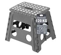 ZOLLNER Taburete Plegable Multiusos portátil, 30 cm Altura, hasta 120 kg, Gris