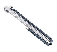 ZONADAH Llave de cadena de media luna de 15 pulgadas - 540 mm de longitud - Función de carraca - ideal para manejar grandes conexiones de tuberías y proyectos de fontanería