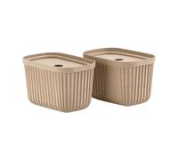Zone Denmark 3 Cajas de almacenamiento Pulp 15x23 cm Natural Brown