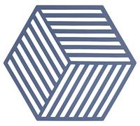 Zone Denmark Hexagon Salvamanteles Resistentes al Calor, Posavasos de Silicona, prácticos y Decorativos, Aptos para lavavajillas, 16 x 14 cm, Denim