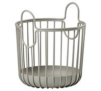 Zone Denmark Inu - Cesta de almacenamiento pequeña para cocina, baño, habitación de los niños, oficina en casa, de metal, diámetro 10,5 cm, altura 13,5 cm, color marrón