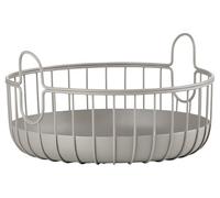 Zone Denmark Inu - Cesta de almacenamiento pequeña para cocina, baño, habitación de los niños, oficina en casa, metal, diámetro 22 cm, altura 8 cm, color gris