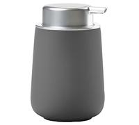 Zone Denmark Nova - Dispensador de jabón líquido de Porcelana con Revestimiento Suave al Tacto, Color Gris