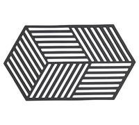 Zone Denmark Salvamanteles Hexagonal de Silicona, Resistente al Calor, práctico, Decorativo, Apto para lavavajillas, 24 x 14 cm, Color Negro
