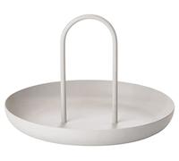 Zone Denmark Singles - Bandeja Redonda de Metal Lacado Mate con asa, 20 cm de diámetro, Color Gris cálido
