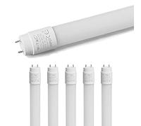 ZONE LED Juego de 5 tubos LED de 150 cm, luz blanca fría (6500 K), 3000 lúmenes, T8, G13-24 W (equivalente a 58 W), incluye arranque, tubos fluorescentes LED, tubos fluorescentes de neón, lámpara de