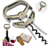 ZONSUSE Abridor de Vino Ah So para Corchos Frágiles,Sacacorchos para Vinos Envejecidos,Abridor de Botellas de Vinos Viejos,Regalos Originales de Vino,para Coleccionista del Vino (Elegante Cian)