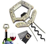 ZONSUSE Sacacorchos de Vino Viejo,Ah So Abridor da Vino Envejecido,Sacacorchos láminas para Corchos Frágiles de Botellas de Vino,regalos originales para Coleccionista Amante del Vino (Cian Retro)