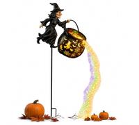 zoocco Halloween Witch Garden Light, Colourful LEDs, 85 x 27 cm (1pac)