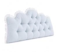 zoocco Headboard Pillow Soft Tufted Backrest for Dorm Beds (Light Blue,70.87 * 25.59 in)