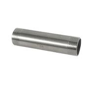 zorfar 1 Uds. Tetina de barril de rosca macho BSPT de acero inoxidable 304, conector de tubo recto for tubería de gas y petróleo de agua(200mm,1")