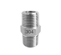 zorfar Acoplamiento de boquilla hexagonal macho a macho NPT de 1/2 ", adaptador reductor BSP NPT M16 M18-20 de 1/8"-1", accesorio de tubería de acero inoxidable 304, 1 Uds.(1l2 NPT Male 304,3l8 NPT)