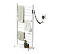 Zorplymnac Toallero Electrico De Pie 12 Barras Calefactoras 920x470mm, Toallero Electrico Baño con Pantalla Táctil Termostato para Un Calor Uniforme,White-Right-Line